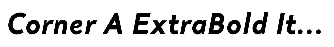 Corner A ExtraBold Italic